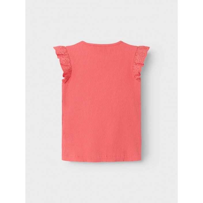 NAME IT MINI NMFHALINA SS TOP Spiced Coral | Freewear NMFHALINA SS TOP - www.freewear.nl - Freewear