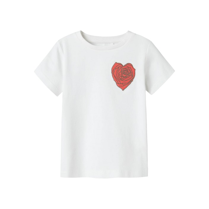 NAME IT MINI NMFHONEY NREG SS TOP Bright White | Freewear NMFHONEY NREG SS TOP - www.freewear.nl - Freewear