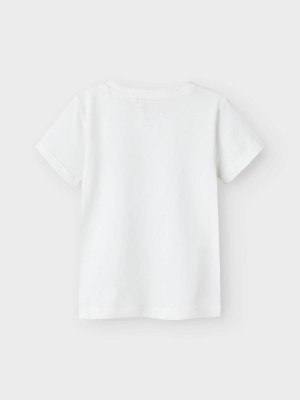 NAME IT MINI NMFHONEY NREG SS TOP Bright White | Freewear NMFHONEY NREG SS TOP - www.freewear.nl - Freewear
