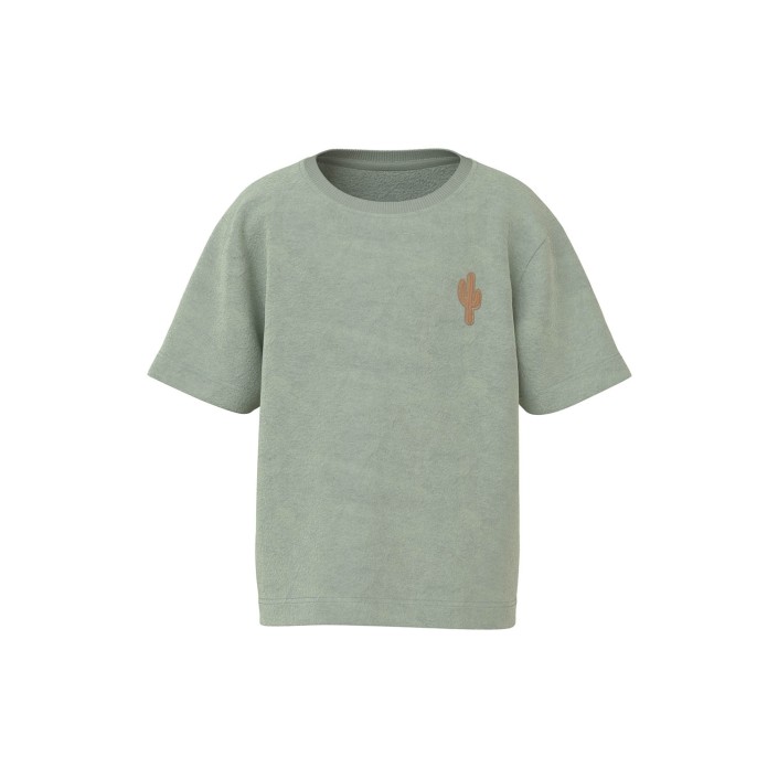 NAME IT MINI NMMHANNIBAL NREG TERRY SS TOP Aqua Gray | Freewear NMMHANNIBAL NREG TERRY SS TOP - www.freewear.nl - Freewear