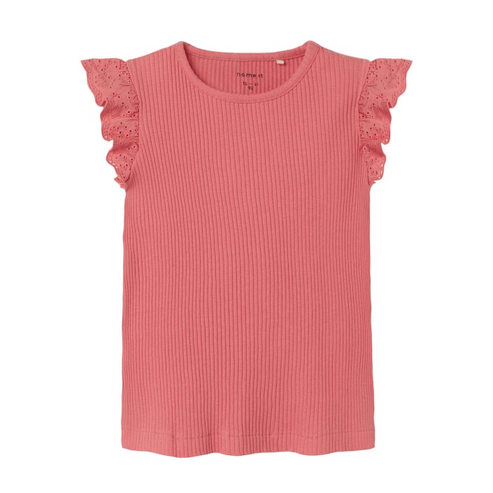 NAME IT KIDS NKFHALINA SS TOP Spiced Coral | Freewear NKFHALINA SS TOP - www.freewear.nl - Freewear