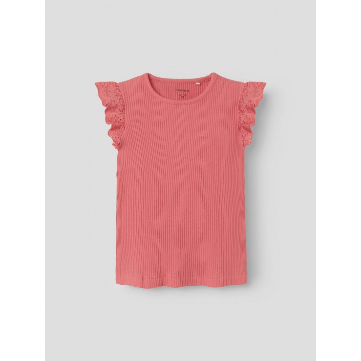 NAME IT KIDS NKFHALINA SS TOP Spiced Coral | Freewear NKFHALINA SS TOP - www.freewear.nl - Freewear