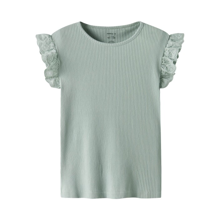 NAME IT KIDS NKFHALINA SS TOP Aqua Gray | Freewear NKFHALINA SS TOP - www.freewear.nl - Freewear