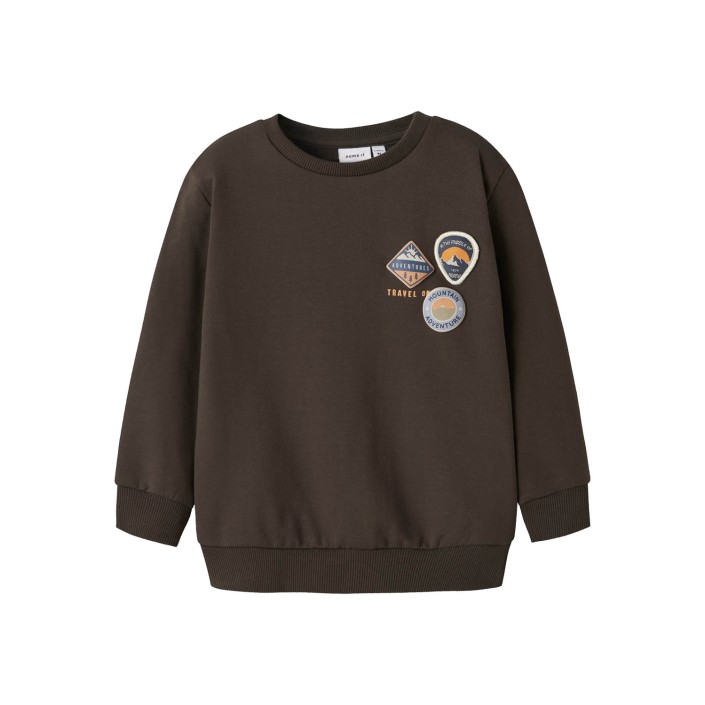 NAME IT MINI NMMOSMAN LS NREG SWEAT BRU BOX Delicioso | Freewear NMMOSMAN LS NREG SWEAT BRU BOX - www.freewear.nl - Freewear