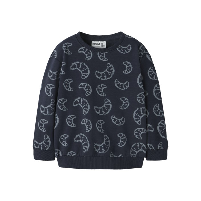 NAME IT MINI NMMRICHIE LS NREG SWEAT BRU Navy Blazer | Freewear NMMRICHIE LS NREG SWEAT BRU - www.freewear.nl - Freewear