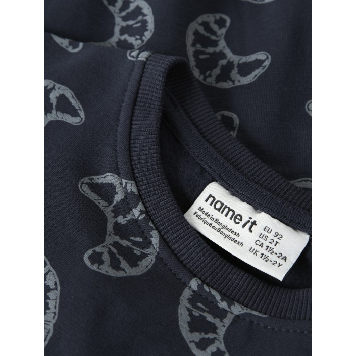 NAME IT MINI NMMRICHIE LS NREG SWEAT BRU Navy Blazer | Freewear NMMRICHIE LS NREG SWEAT BRU - www.freewear.nl - Freewear