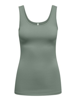 Only ONLLIVE LOVE LIFE S/L TANK TOP NOOS Lily Pad | Freewear ONLLIVE LOVE LIFE S/L TANK TOP NOOS - www.freewear.nl - Freewear