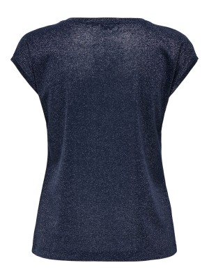 Only ONLSILVERY S/S V NECK LUREX TOP JRS: Night Sky | Freewear ONLSILVERY S/S V NECK LUREX TOP JRS: - www.freewear.nl - Freewear