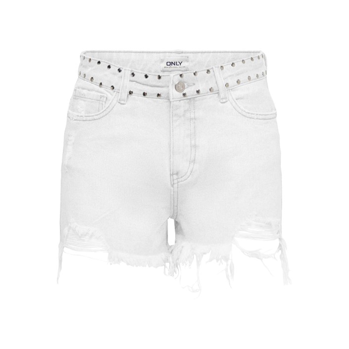 Only ONLPACY HW STUDDED DNM SHORTS BJ White | Freewear ONLPACY HW STUDDED DNM SHORTS BJ - www.freewear.nl - Freewear