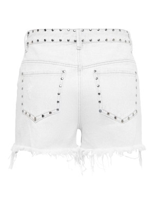 Only ONLPACY HW STUDDED DNM SHORTS BJ White | Freewear ONLPACY HW STUDDED DNM SHORTS BJ - www.freewear.nl - Freewear