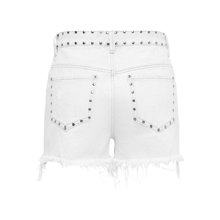 Only ONLPACY HW STUDDED DNM SHORTS BJ White | Freewear ONLPACY HW STUDDED DNM SHORTS BJ - www.freewear.nl - Freewear