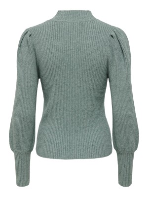 Only ONLKATIA L/S HIGHNECK PULLOVER KNT Pineneedle/W. MELANGE | Freewear ONLKATIA L/S HIGHNECK PULLOVER KNT - www.freewear.nl - Freewear