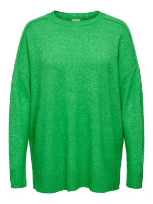 Carmakoma CAREMILIA LS LOOSE ONECK CC KNT Island Green/Melange | Freewear CAREMILIA LS LOOSE ONECK CC KNT - www.freewear.nl - Freewear