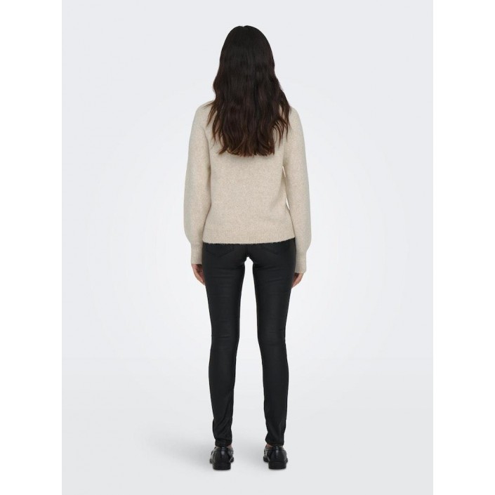 Only ONLEMMA LS BUTTON ONECK KNT NOOS Pumice Stone | Freewear ONLEMMA LS BUTTON ONECK KNT NOOS - www.freewear.nl - Freewear