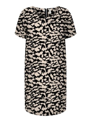 Carmakoma CARNOVA DITTE LIFE SS TUNIC DRESS A: Black/DISTRESSED CLOUD AOP | Freewear CARNOVA DITTE LIFE SS TUNIC DRESS A: - www.freewear.nl - Freewear