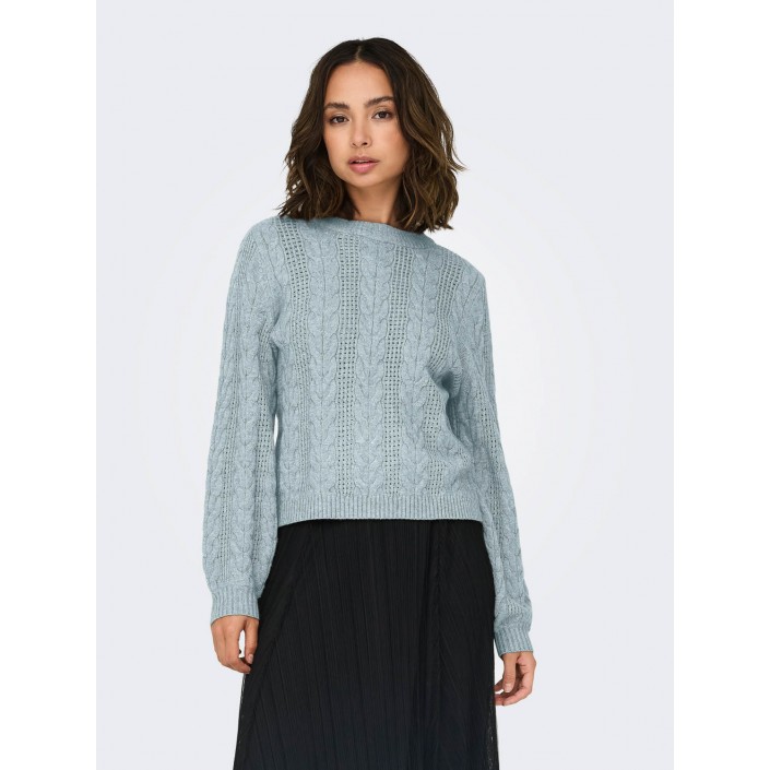 Only ONLRUBINA LS CABLE O-NECK KNT NOOS Arona/W. Melange | Freewear ONLRUBINA LS CABLE O-NECK KNT NOOS - www.freewear.nl - Freewear