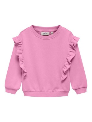 ONLY:KIDS ONLY KMGNEWOFELIA LS FRILL O-NECK UB LIF: Begonia Pink | Freewear