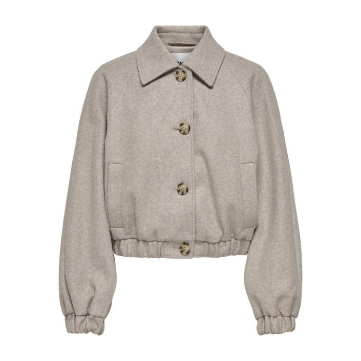 Only ONLNANCY LIFE COLLAR JACKET CC OTW Simply Taupe/Melange | Freewear ONLNANCY LIFE COLLAR JACKET CC OTW - www.freewear.nl - Freewear