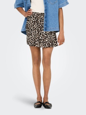 Only ONLNALA LIFE SKORT WVN NOOS Pumice Stone/LEO | Freewear ONLNALA LIFE SKORT WVN NOOS - www.freewear.nl - Freewear