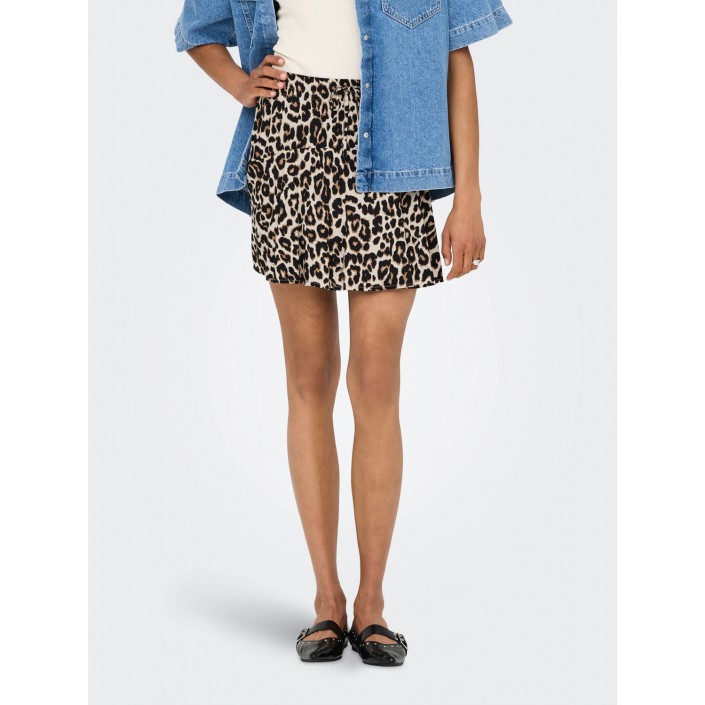 Only ONLNALA LIFE SKORT WVN NOOS Pumice Stone/LEO | Freewear ONLNALA LIFE SKORT WVN NOOS - www.freewear.nl - Freewear