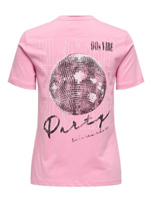 Only ONLLUCIA REG S/S TOP JRS Begonia Pink/Party | Freewear ONLLUCIA REG S/S TOP JRS - www.freewear.nl - Freewear