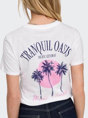 Only ONLLUCIA REG S/S TOP JRS Bright White/Oasis | Freewear ONLLUCIA REG S/S TOP JRS - www.freewear.nl - Freewear