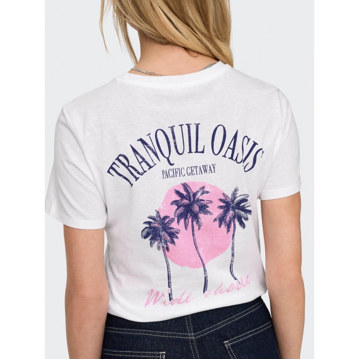 Only ONLLUCIA REG S/S TOP JRS Bright White/Oasis | Freewear ONLLUCIA REG S/S TOP JRS - www.freewear.nl - Freewear