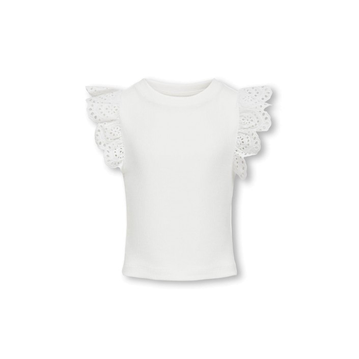 Only KOGDREA LIFE S/S TOP JRS NOOS Cloud Dancer | Freewear KOGDREA LIFE S/S TOP JRS NOOS - www.freewear.nl - Freewear