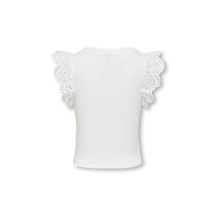 Only KOGDREA LIFE S/S TOP JRS NOOS Cloud Dancer | Freewear KOGDREA LIFE S/S TOP JRS NOOS - www.freewear.nl - Freewear
