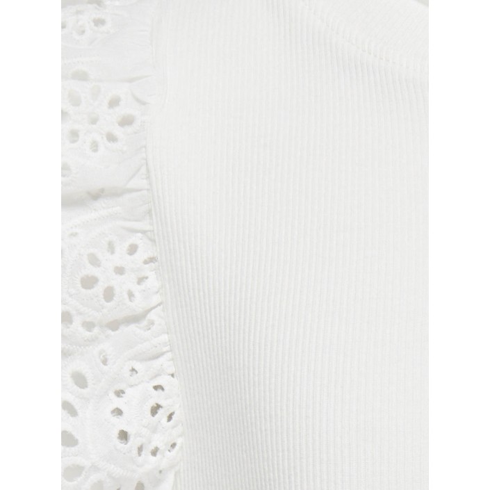 Only KOGDREA LIFE S/S TOP JRS NOOS Cloud Dancer | Freewear KOGDREA LIFE S/S TOP JRS NOOS - www.freewear.nl - Freewear