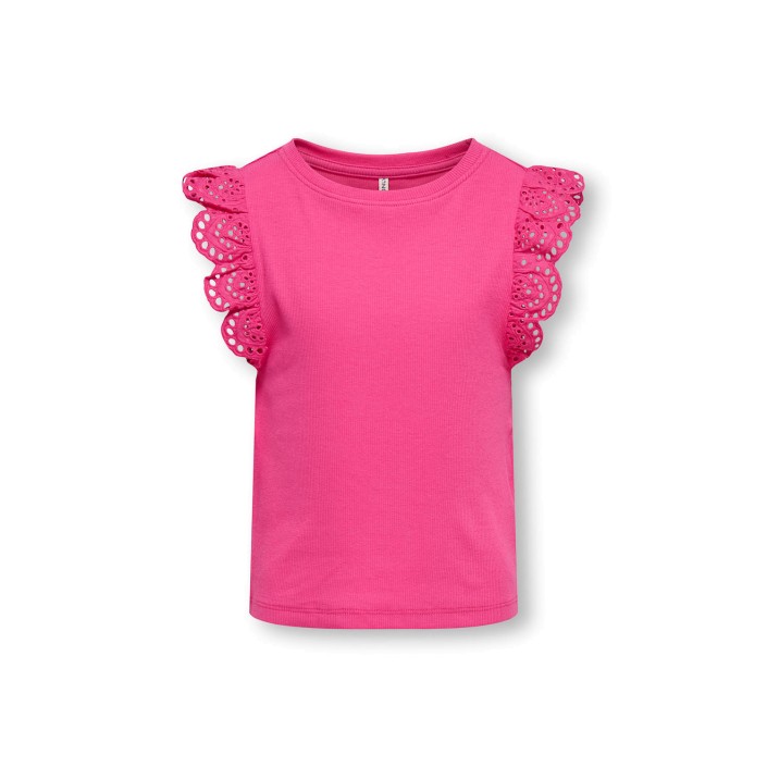 Only KOGDREA LIFE S/S TOP JRS NOOS Fuchsia Purple | Freewear KOGDREA LIFE S/S TOP JRS NOOS - www.freewear.nl - Freewear