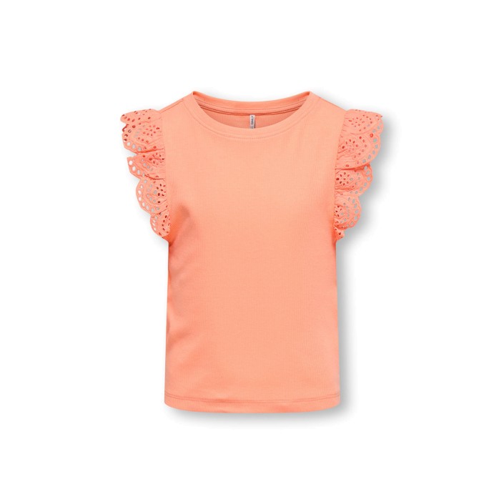 Only KOGDREA LIFE S/S TOP JRS NOOS Salmon | Freewear KOGDREA LIFE S/S TOP JRS NOOS - www.freewear.nl - Freewear