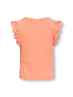 Only KOGDREA LIFE S/S TOP JRS NOOS Salmon | Freewear KOGDREA LIFE S/S TOP JRS NOOS - www.freewear.nl - Freewear