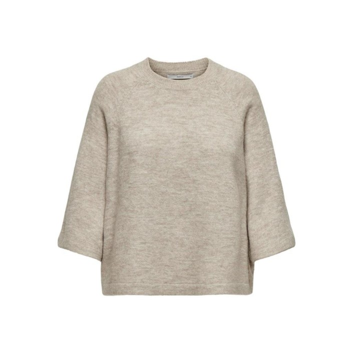Only ONLSIMONI 3/4 PULLOVER KNT NOOS Pumice Stone/MELANGE | Freewear ONLSIMONI 3/4 PULLOVER KNT NOOS - www.freewear.nl - Freewear