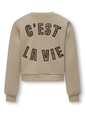 Only KOGMAYRA L/S SHINE O-NECK SWT Humus/La Vie | Freewear KOGMAYRA L/S SHINE O-NECK SWT - www.freewear.nl - Freewear