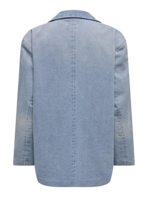Only ONLCORY LS DNM BLAZER GUA Light Blue Denim/PINK LINING | Freewear ONLCORY LS DNM BLAZER GUA - www.freewear.nl - Freewear