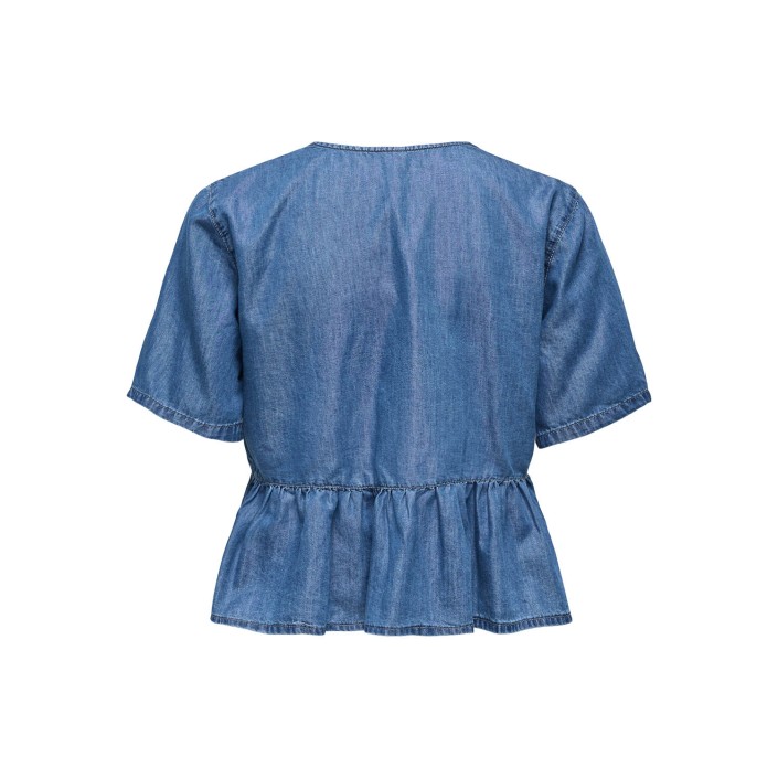 Only ONLBEA SS BOW DNM SHIRT BJ Medium Blue Denim | Freewear ONLBEA SS BOW DNM SHIRT BJ - www.freewear.nl - Freewear