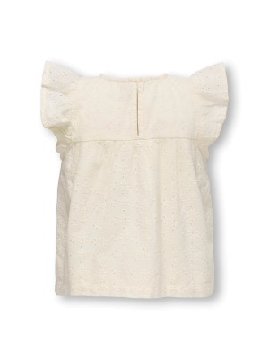 ONLY:KIDS ONLY KMGMARGOT LIFE S/L EMBROIDERY TOP W: Tofu/EMB - DTM | Freewear KMGMARGOT LIFE S/L EMBROIDERY TOP W: - www.freewear.nl - Freewear