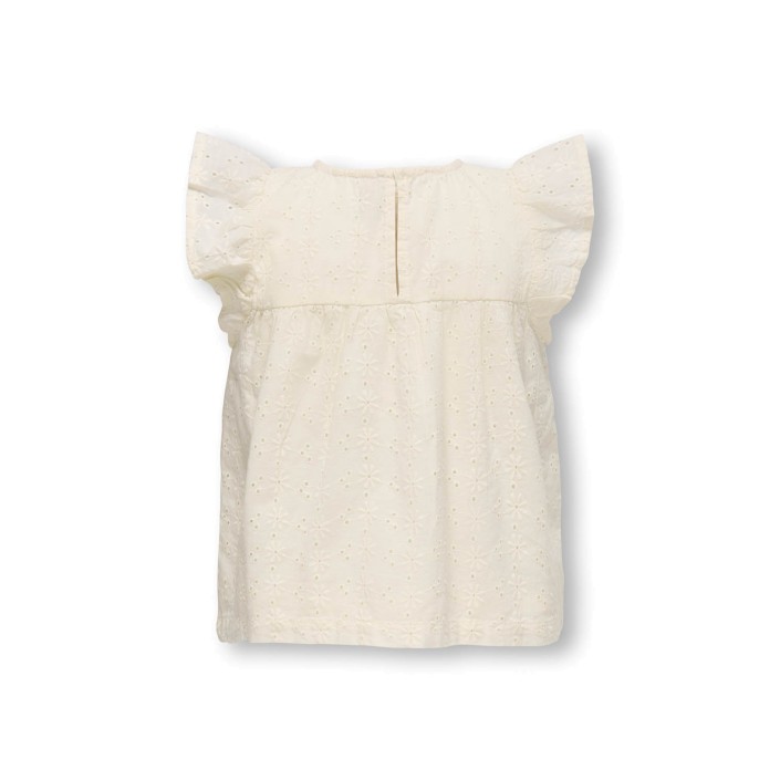 ONLY:KIDS ONLY KMGMARGOT LIFE S/L EMBROIDERY TOP W: Tofu/EMB - DTM | Freewear KMGMARGOT LIFE S/L EMBROIDERY TOP W: - www.freewear.nl - Freewear