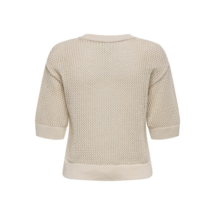 Only ONLLUCIE LIFE SS TEE O-NECK KNT Ecru | Freewear ONLLUCIE LIFE SS TEE O-NECK KNT - www.freewear.nl - Freewear