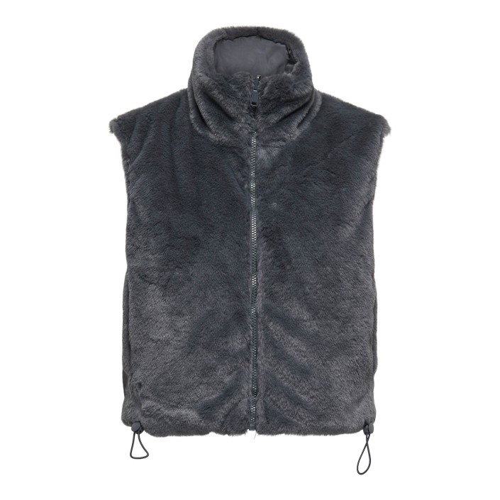 Only ONLDANA FAUX FUR REV.WAISTCOAT OTW : Blackened Pearl | Freewear ONLDANA FAUX FUR REV.WAISTCOAT OTW : - www.freewear.nl - Freewear
