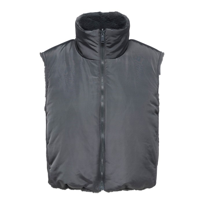 Only ONLDANA FAUX FUR REV.WAISTCOAT OTW : Blackened Pearl | Freewear ONLDANA FAUX FUR REV.WAISTCOAT OTW : - www.freewear.nl - Freewear