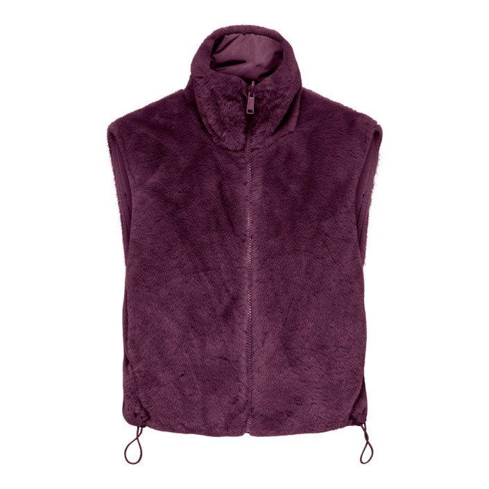 Only ONLDANA FAUX FUR REV.WAISTCOAT OTW : Mauve Wine | Freewear ONLDANA FAUX FUR REV.WAISTCOAT OTW : - www.freewear.nl - Freewear