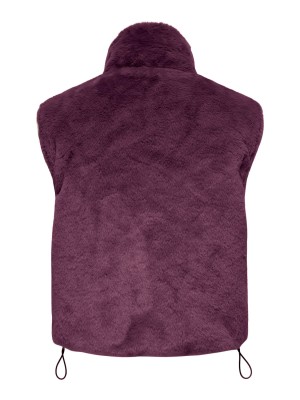 Only ONLDANA FAUX FUR REV.WAISTCOAT OTW : Mauve Wine | Freewear ONLDANA FAUX FUR REV.WAISTCOAT OTW : - www.freewear.nl - Freewear