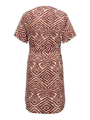 Carmakoma CARSHILLA 2/4 KNEE DRESS AOP BS Hot Chocolate/TRIBE | Freewear CARSHILLA 2/4 KNEE DRESS AOP BS - www.freewear.nl - Freewear