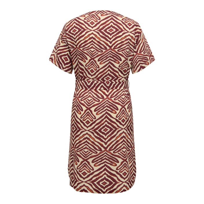 Carmakoma CARSHILLA 2/4 KNEE DRESS AOP BS Hot Chocolate/TRIBE | Freewear CARSHILLA 2/4 KNEE DRESS AOP BS - www.freewear.nl - Freewear