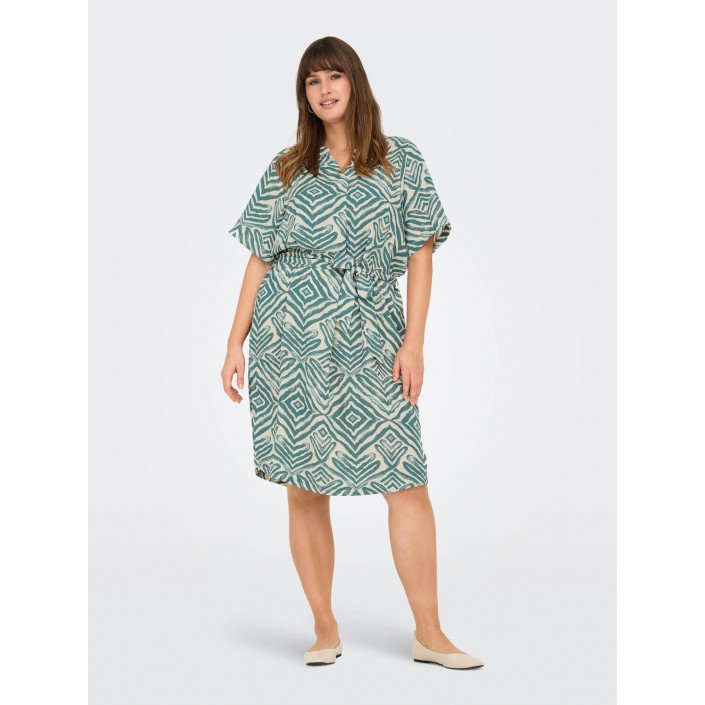 Carmakoma CARSHILLA 2/4 KNEE DRESS AOP BS Abyss/TRIBE | Freewear CARSHILLA 2/4 KNEE DRESS AOP BS - www.freewear.nl - Freewear