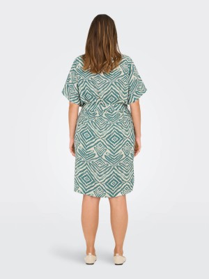 Carmakoma CARSHILLA 2/4 KNEE DRESS AOP BS Abyss/TRIBE | Freewear CARSHILLA 2/4 KNEE DRESS AOP BS - www.freewear.nl - Freewear
