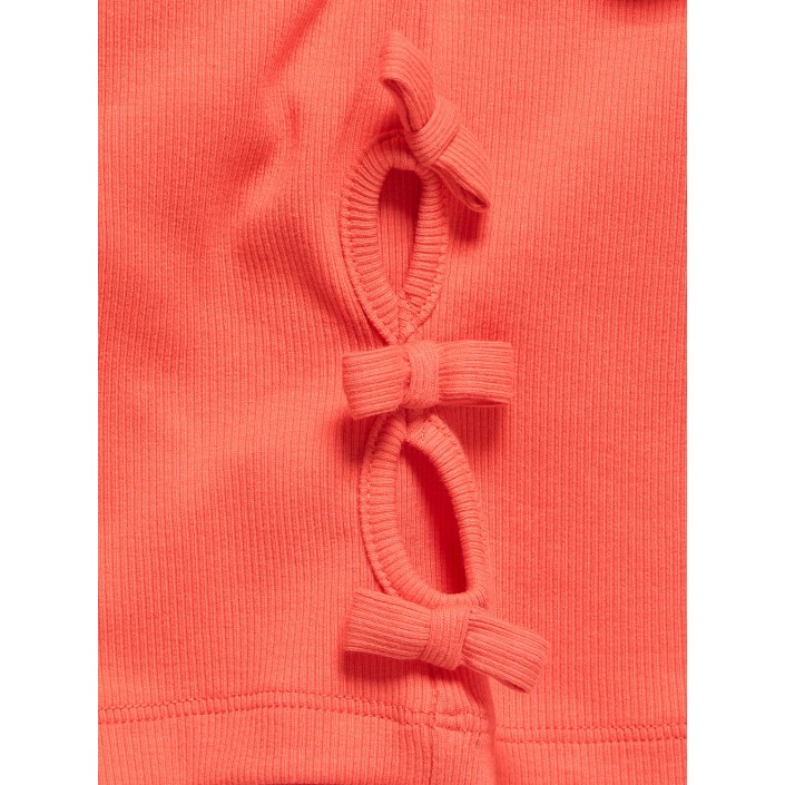 Only KOGNESSA LIFE SS CUTOUT BOW TOP JRS Nasturtium | Freewear KOGNESSA LIFE SS CUTOUT BOW TOP JRS - www.freewear.nl - Freewear
