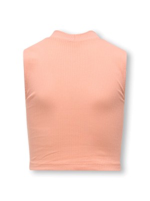 Only KOGLINEA LIFE TEXT S/L SHORT TOP CS: Salmon/Feeling Peachy | Freewear KOGLINEA LIFE TEXT S/L SHORT TOP CS: - www.freewear.nl - Freewear